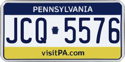 PA license plate JCQ5576
