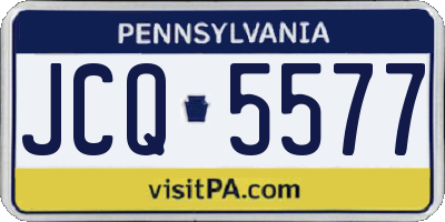 PA license plate JCQ5577