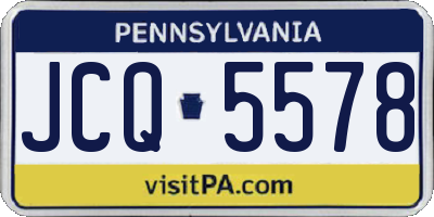 PA license plate JCQ5578