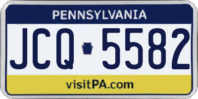 PA license plate JCQ5582