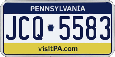 PA license plate JCQ5583