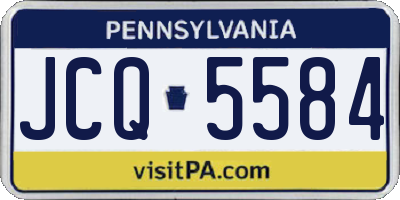 PA license plate JCQ5584