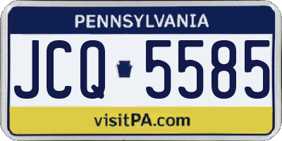 PA license plate JCQ5585