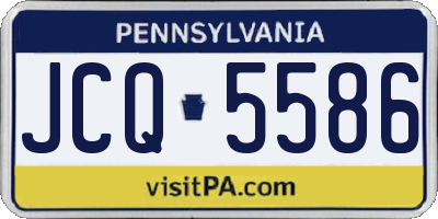 PA license plate JCQ5586