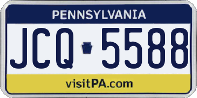 PA license plate JCQ5588