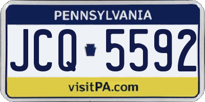 PA license plate JCQ5592
