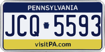 PA license plate JCQ5593