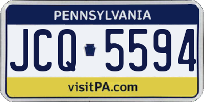 PA license plate JCQ5594