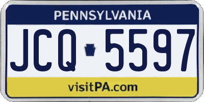 PA license plate JCQ5597