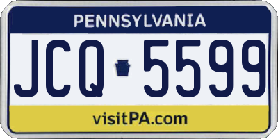 PA license plate JCQ5599