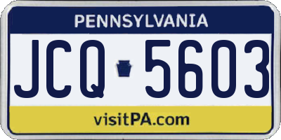 PA license plate JCQ5603