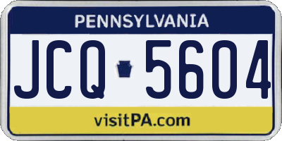 PA license plate JCQ5604