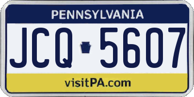 PA license plate JCQ5607