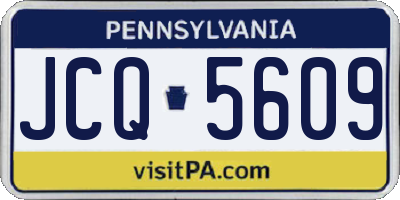 PA license plate JCQ5609