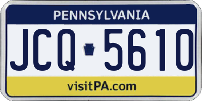 PA license plate JCQ5610