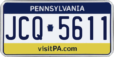 PA license plate JCQ5611