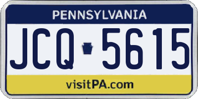 PA license plate JCQ5615