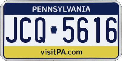 PA license plate JCQ5616
