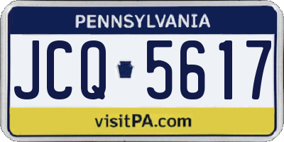 PA license plate JCQ5617