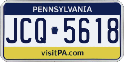 PA license plate JCQ5618