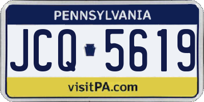 PA license plate JCQ5619