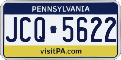 PA license plate JCQ5622