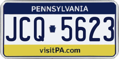 PA license plate JCQ5623