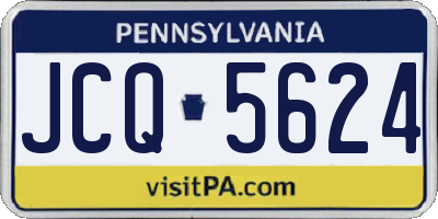 PA license plate JCQ5624