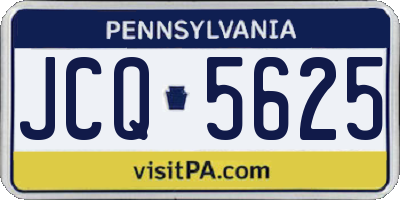PA license plate JCQ5625