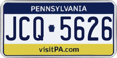 PA license plate JCQ5626