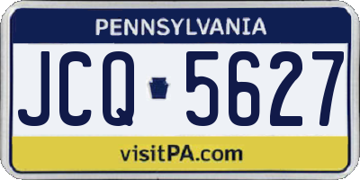 PA license plate JCQ5627