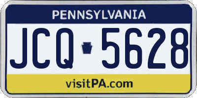 PA license plate JCQ5628