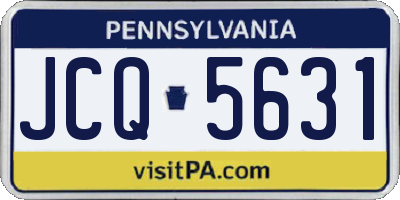 PA license plate JCQ5631