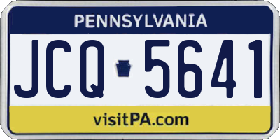 PA license plate JCQ5641