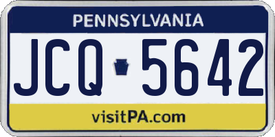 PA license plate JCQ5642
