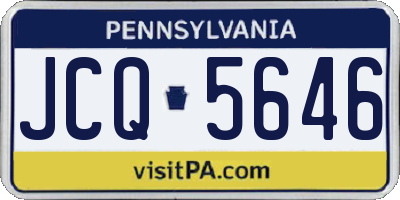 PA license plate JCQ5646