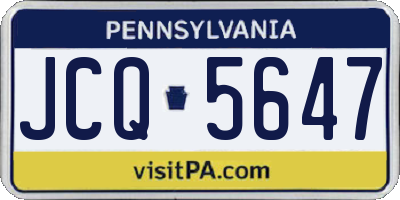 PA license plate JCQ5647