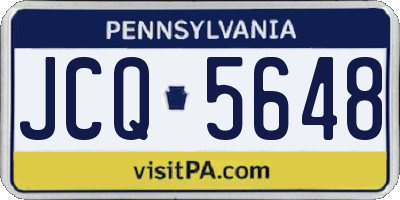 PA license plate JCQ5648