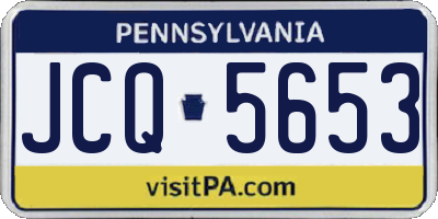 PA license plate JCQ5653