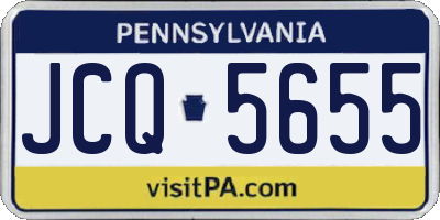 PA license plate JCQ5655