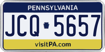 PA license plate JCQ5657