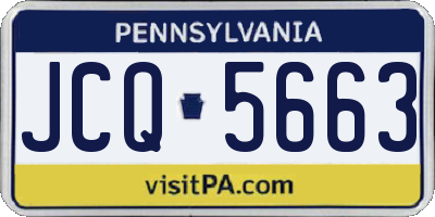 PA license plate JCQ5663