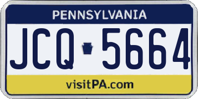 PA license plate JCQ5664