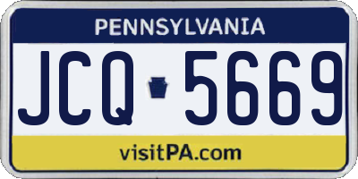 PA license plate JCQ5669