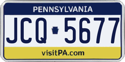 PA license plate JCQ5677