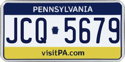 PA license plate JCQ5679