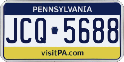 PA license plate JCQ5688