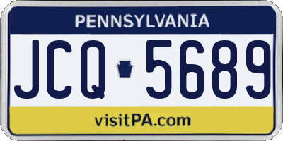 PA license plate JCQ5689