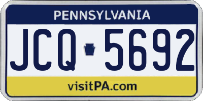 PA license plate JCQ5692