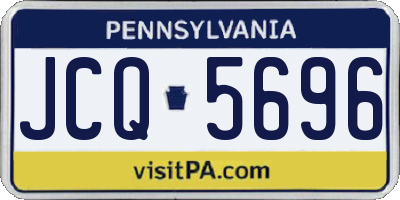 PA license plate JCQ5696